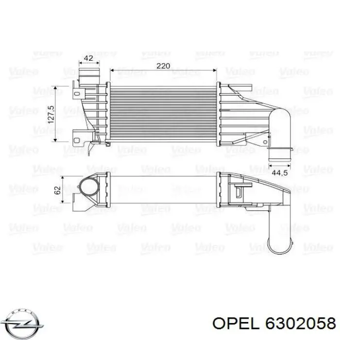 Система охолодження наддувочного повітря Opel 6302058 ціна, від 31.49 USD
