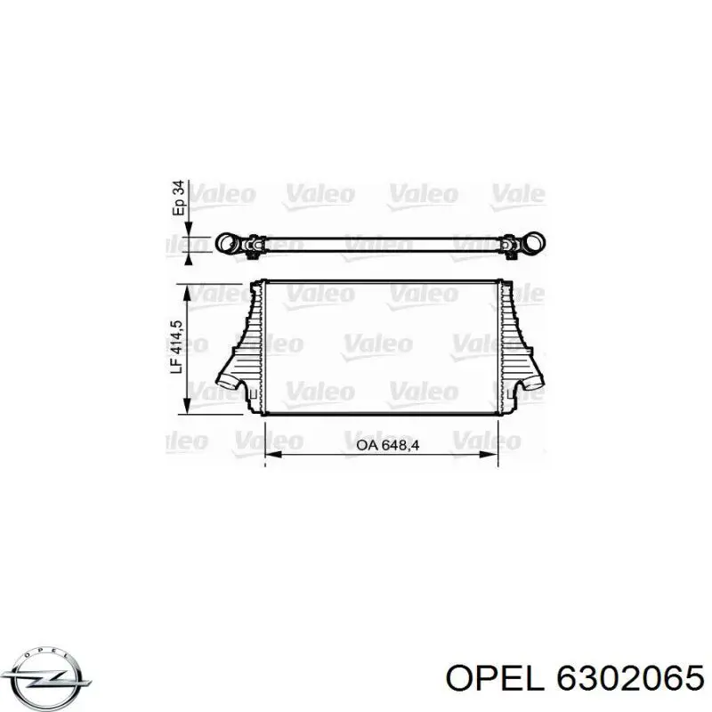 Купити 6302065 Opel Радіатор интеркуллера
