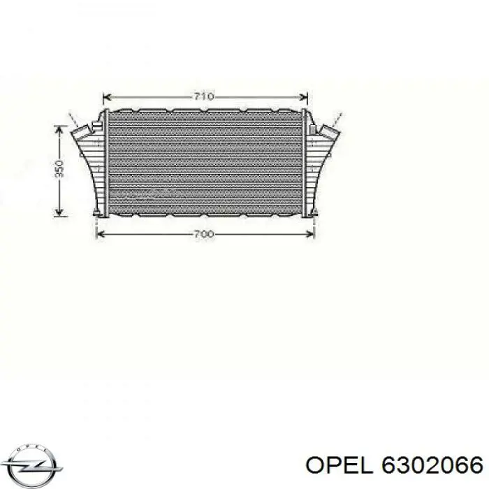 6302066 Opel радіатор интеркуллера