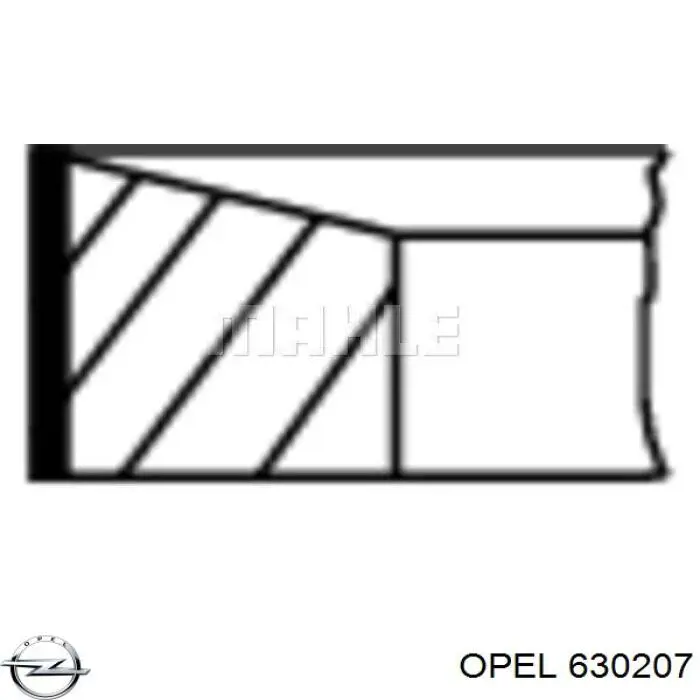 Кільця поршневі на 1 циліндр, STD. Opel 630207 ціна, від 22.41 USD