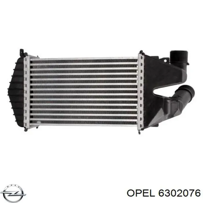 6302076 Opel Охолоджувач наддувочного повітря