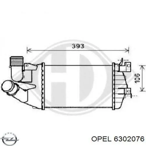 Система охолодження наддувочного повітря Opel 6302076 ціна, від 82.98 USD