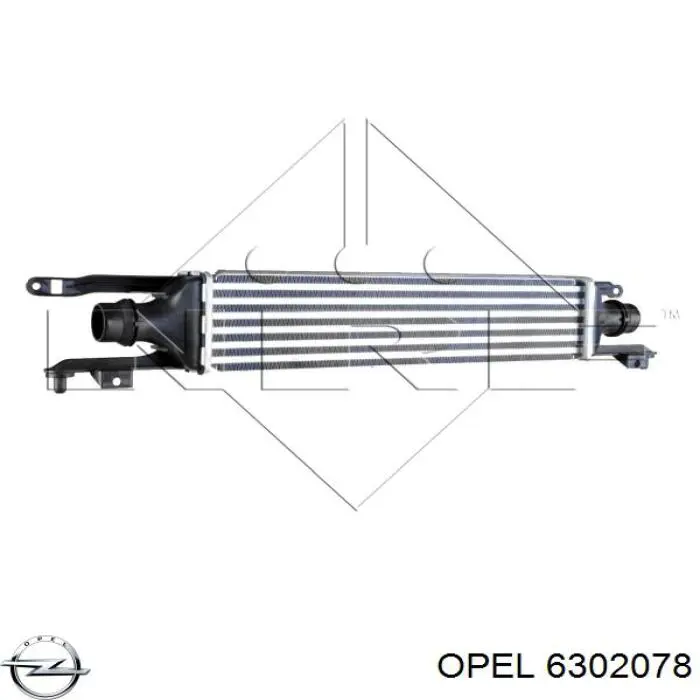 Купити 6302078 Opel Радіатор интеркуллера