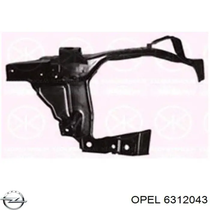 Супорт радіатора лівий/монтажна панель кріплення фар Opel Zafira B (A05) (Опель Зафіра)