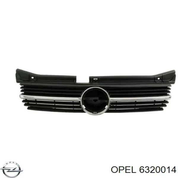 Решетка радиатора черная 94-99' на Opel Omega B 