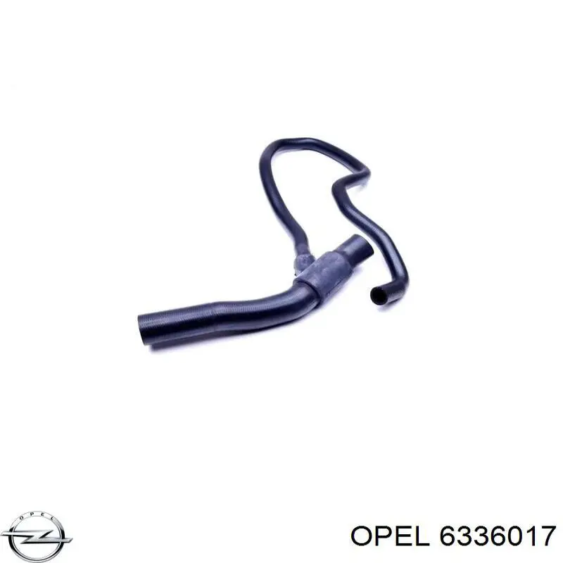 6336017 Opel шланг/патрубок радіатора охолодження, нижній
