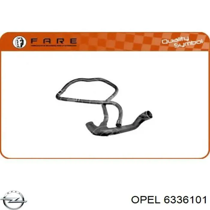 Купити 6336101 Opel Шланг/патрубок радіатора охолодження, нижній