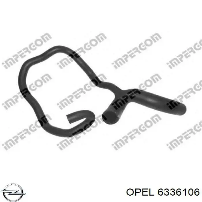 Шланг/патрубок радіатора охолодження, нижній Opel 6336106 ціна, від 35.77 USD