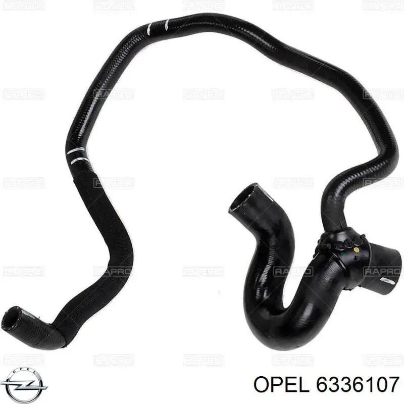 Купити 6336107 Opel Шланг/патрубок радіатора охолодження, нижній
