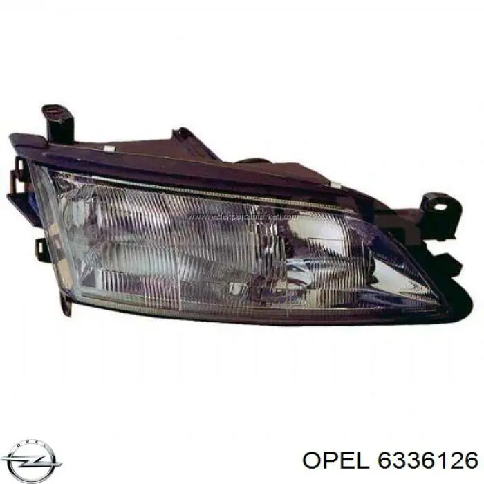 6336126 Opel шланг/патрубок радіатора охолодження, нижній