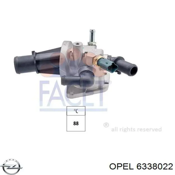 Автомобільний термостат Opel 6338022 ціна, від 26.57 USD