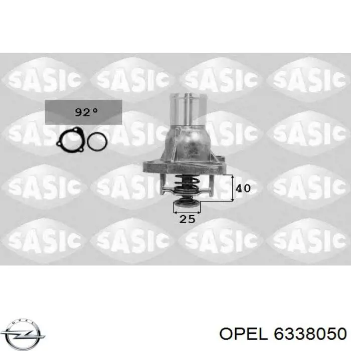 Купити 6338050 Opel Термостат в корпусі
