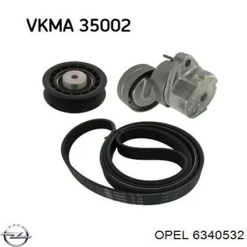 6340532 Opel Натяжна планка поліклинового ременя