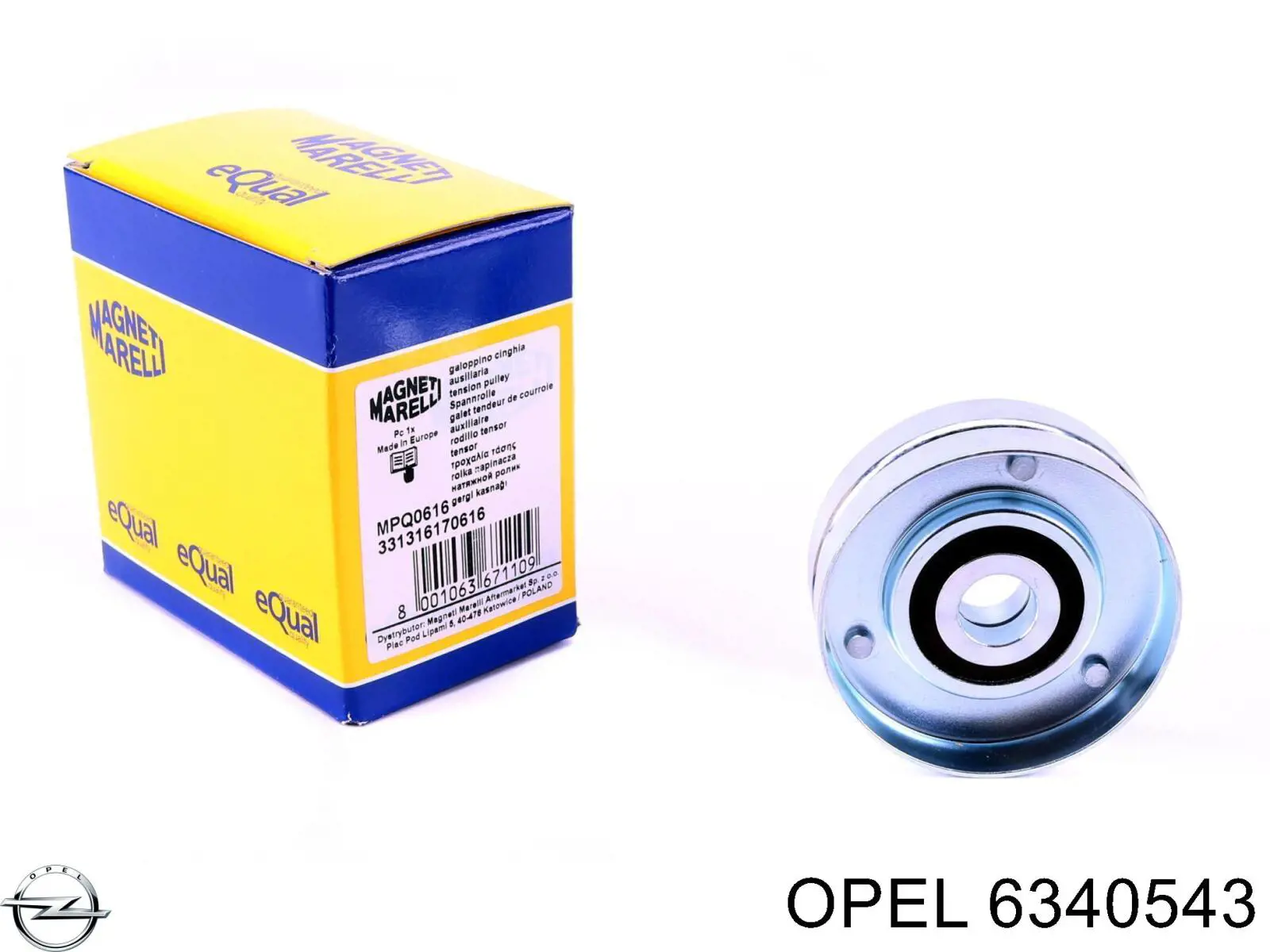 6340543 Opel ролик натягувача приводного ременя