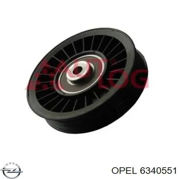 6340551 Opel ролик приводного ременя, паразитний