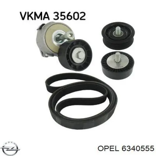 Ролик приводного ременя, паразитний Opel 6340555 ціна, від 13.59 USD