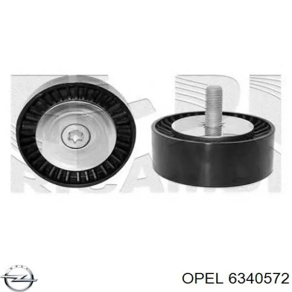 Ролик приводного ременя, паразитний Opel 6340572 ціна, від 19.00 USD