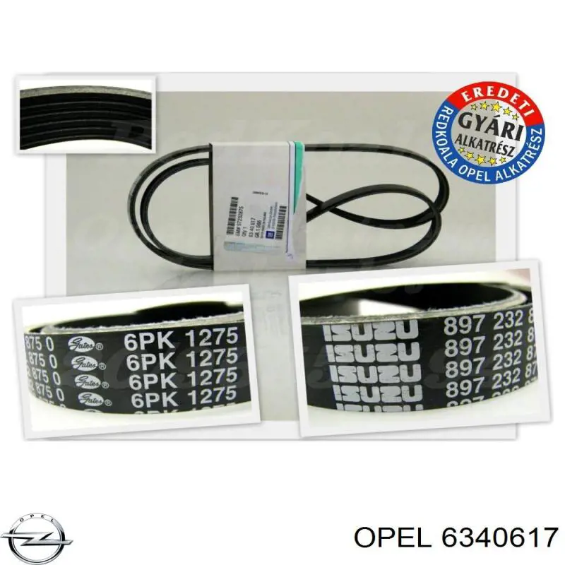 Купити 6340617 Opel Ремінь генератора