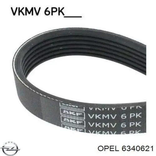 Клиновий ремінь Opel 6340621 ціна, від 15.18 USD