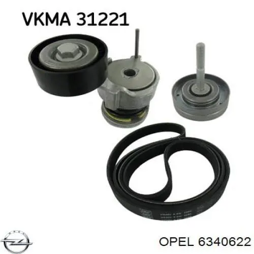Клиновий ремінь Opel 6340622 ціна, від 15.11 USD