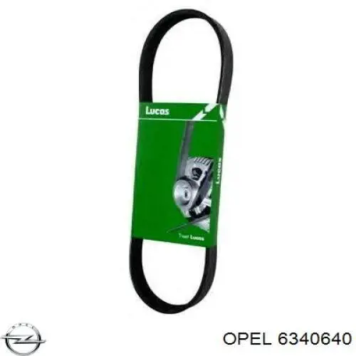 Клиновий ремінь Opel 6340640 ціна, від 9.98 USD
