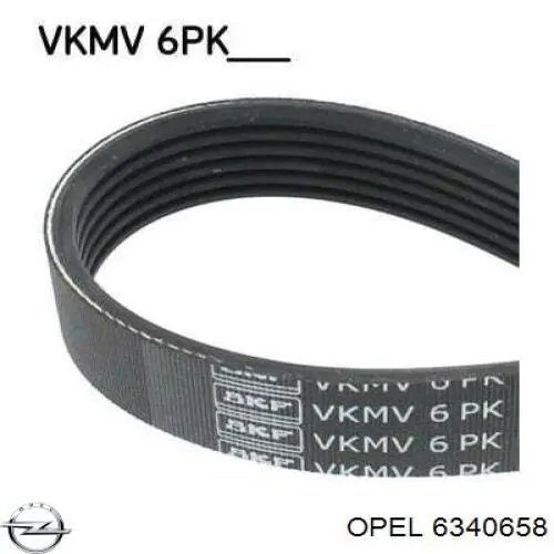 Клиновий ремінь Opel 6340658 ціна, від 14.05 USD
