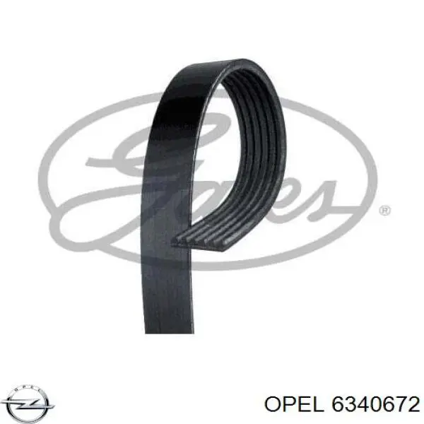6340672 Opel ремінь приводний, агрегатів