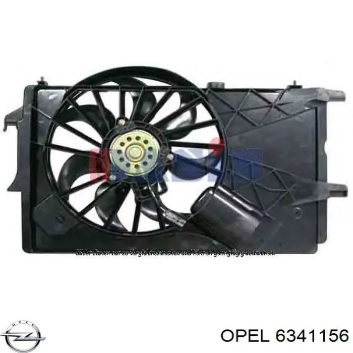 Вентилятор охолодження радіатора 13128929 Opel