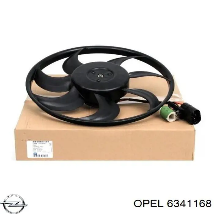 6341168 Opel електровентилятор охолодження в зборі (двигун + крильчатка)