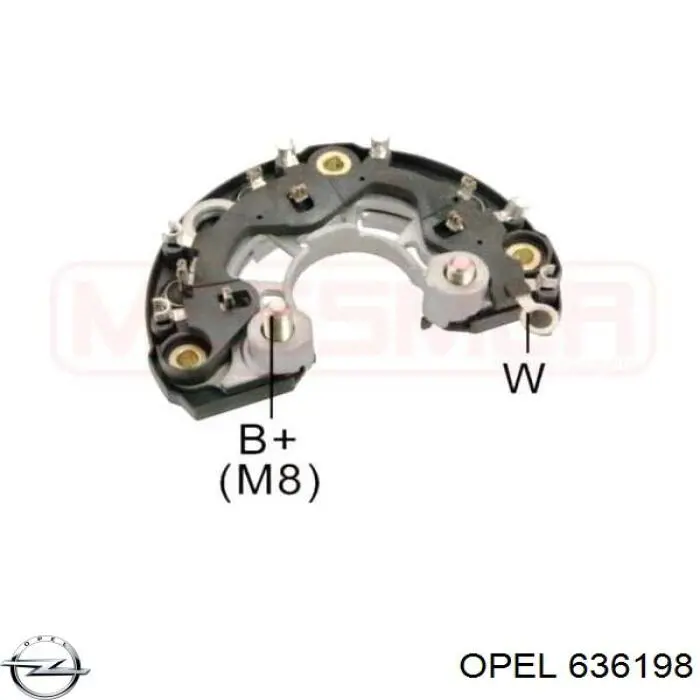 636198 Opel розподілвал двигуна