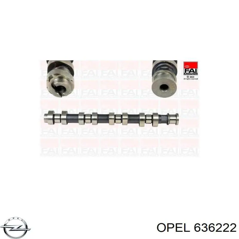 636222 Opel розподільний вал двигуна випускний