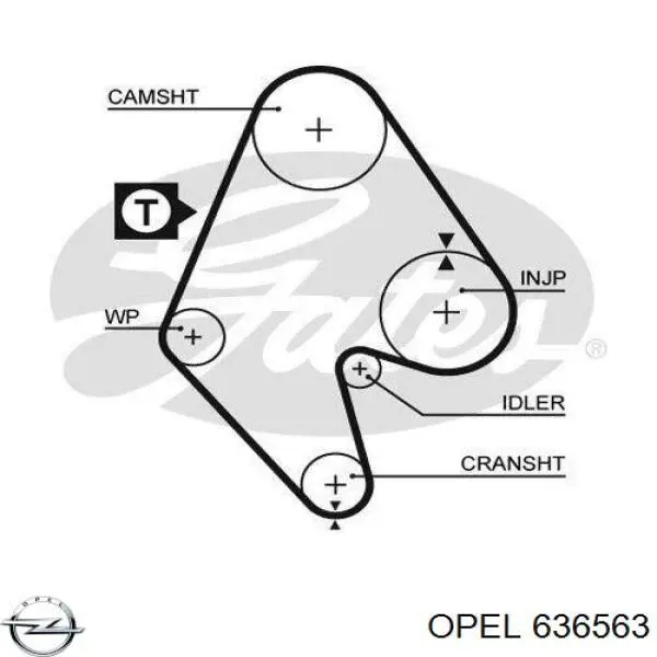 636563 Opel ремінь грм