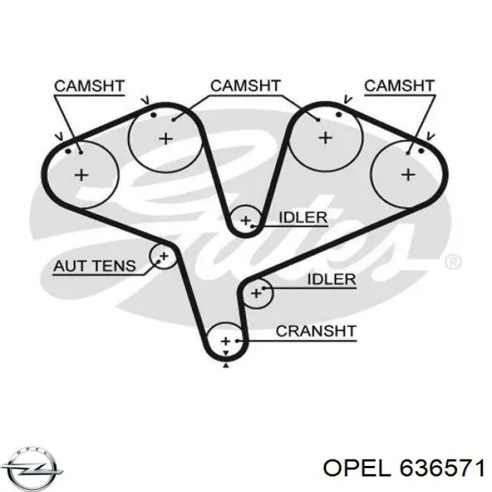 636571 Opel ремінь грм