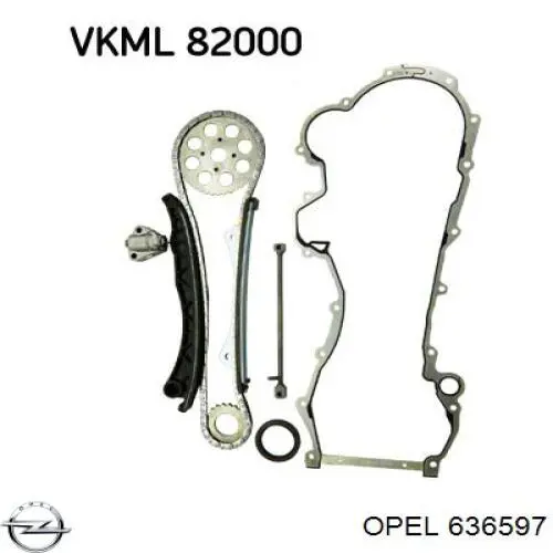 636597 Opel Ланцюг ГРМ, комплект