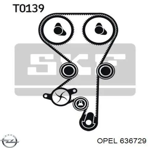 Купити 636729 Opel Натяжний ролик