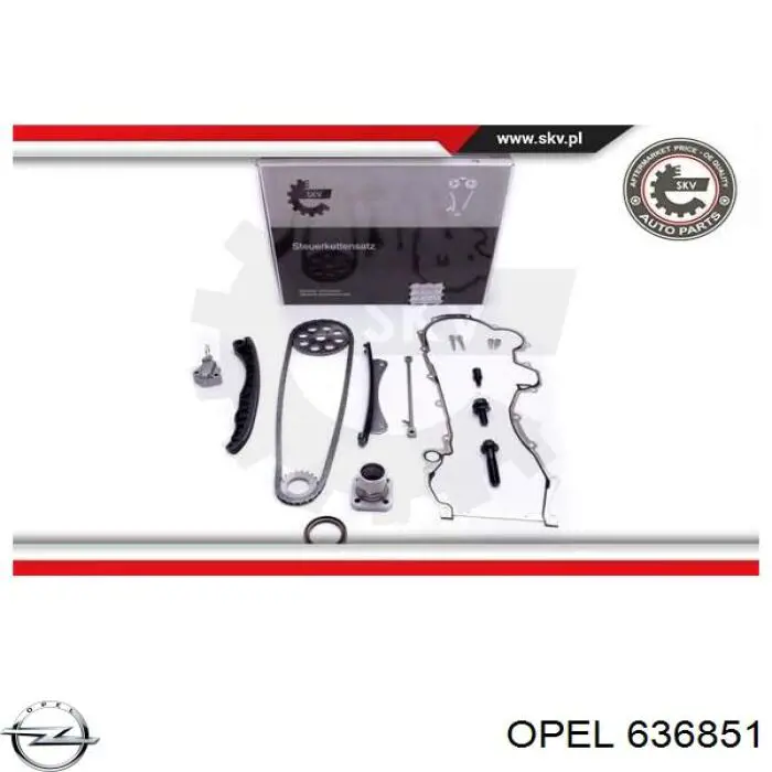 636851 Opel ланцюг грм, комплект