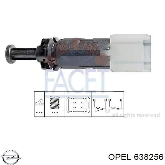 638256 Opel Прокладка передньої кришки двигуна, права