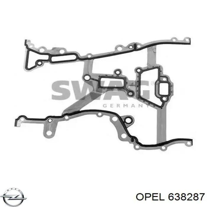 638287 Opel прокладка передньої кришки двигуна