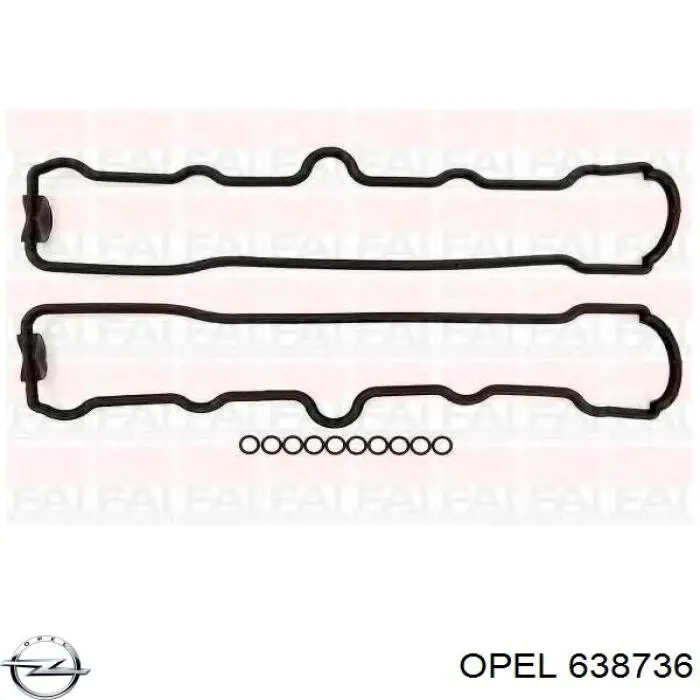 638736 Opel прокладка клапанної кришки, ліва