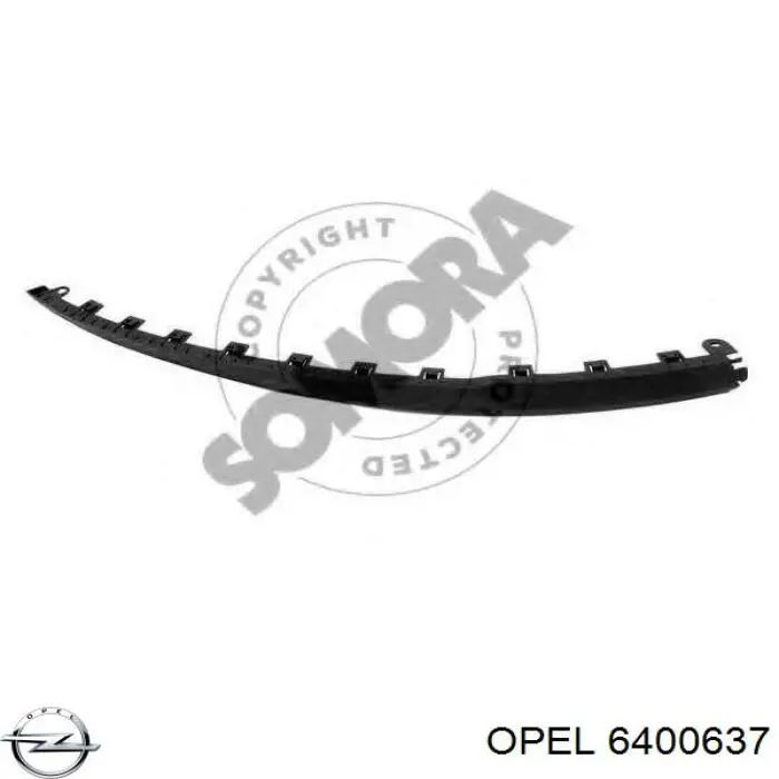 Спойлер переднього бампера, правий Opel 1400476