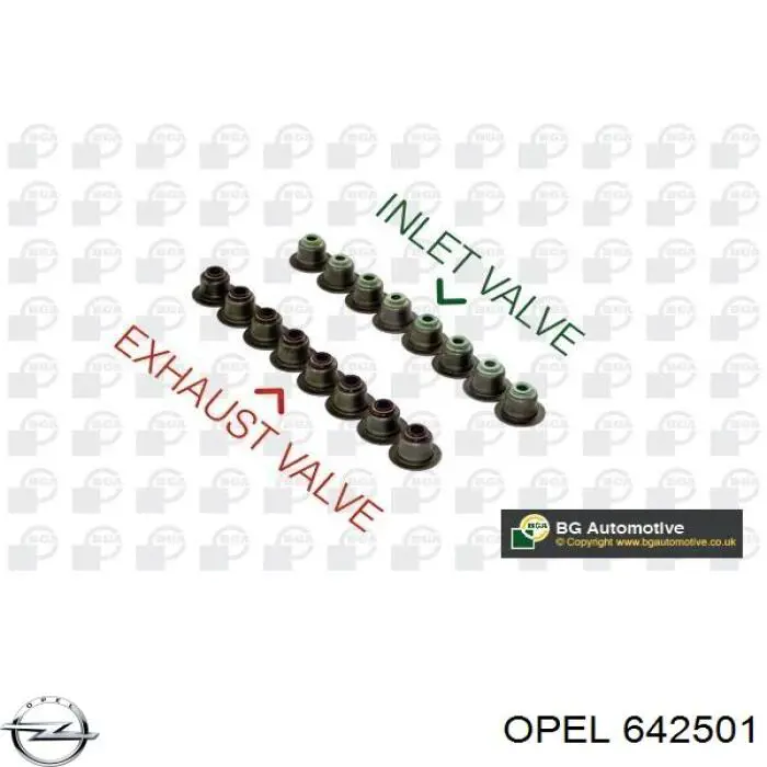 642501 Opel сальник клапана (маслознімний, впуск/випуск)