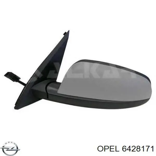 6428171 Opel Дзеркало заднього виду, ліве