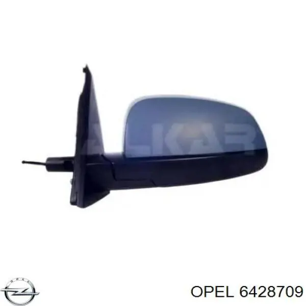 Купити 6428709 Opel Дзеркальний елемент дзеркала заднього виду, лівого