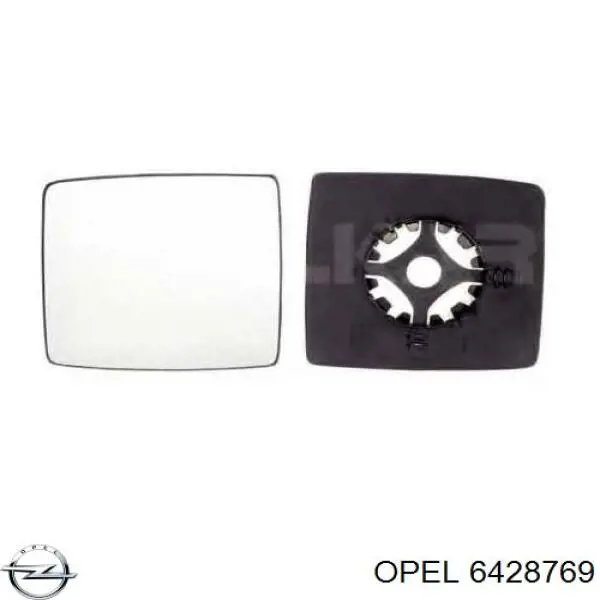 Купити 6428769 Opel Дзеркальний елемент правого дзеркала заднього виду