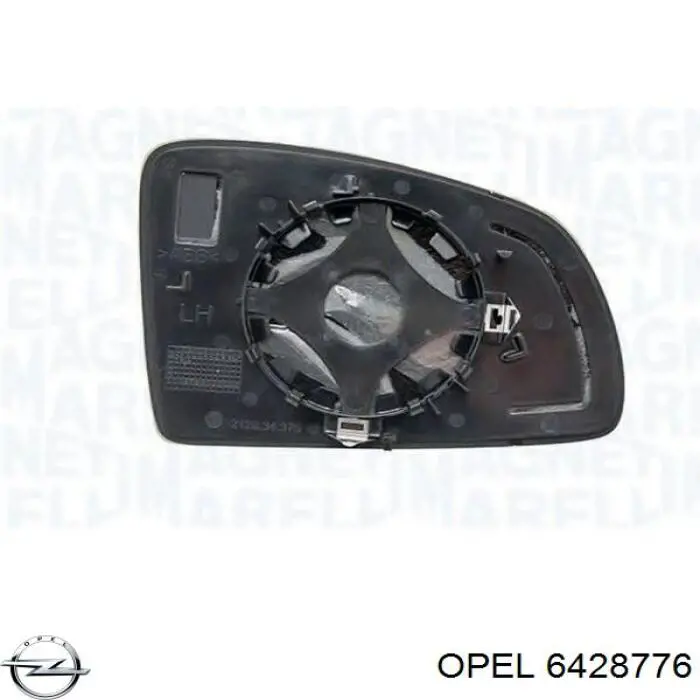 Купити 6428776 Opel Скло дзеркала заднього виду, правого