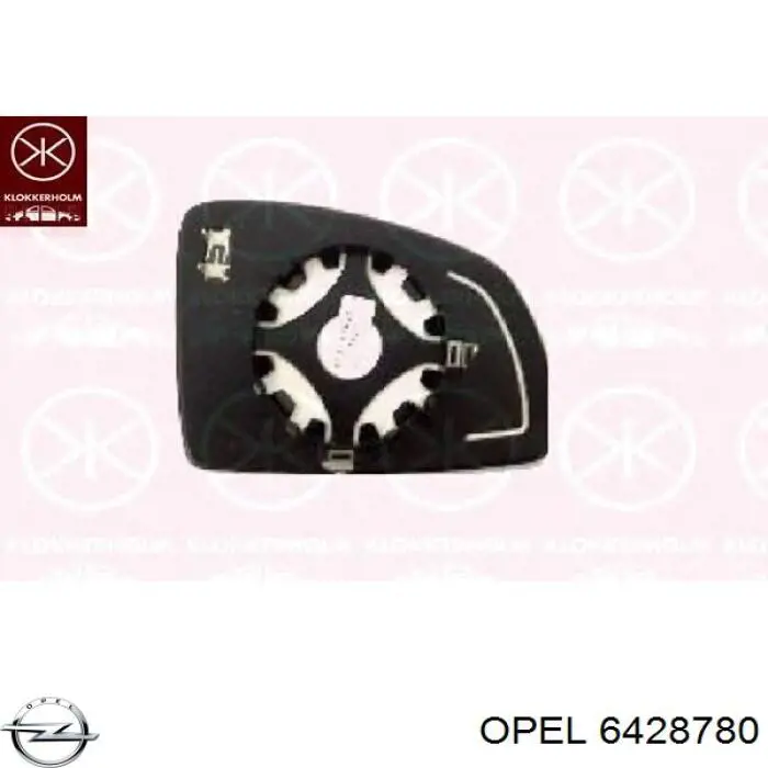 Дзеркальний елемент правого дзеркала заднього виду Opel 6428780 ціна, від 7.47 USD