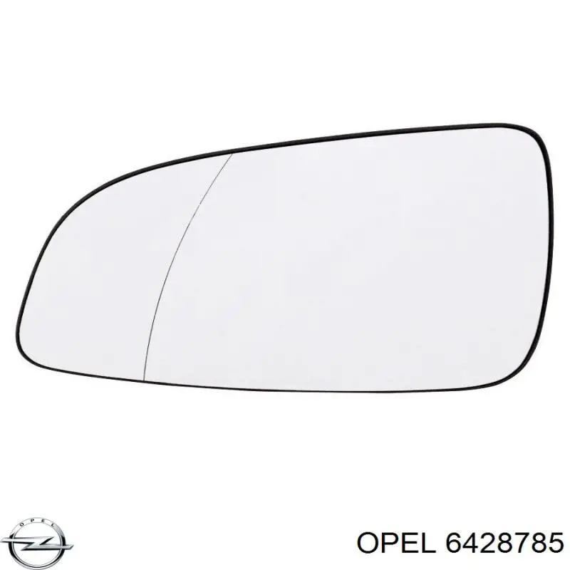 Дзеркальний елемент дзеркала заднього виду, правого Opel 6428785