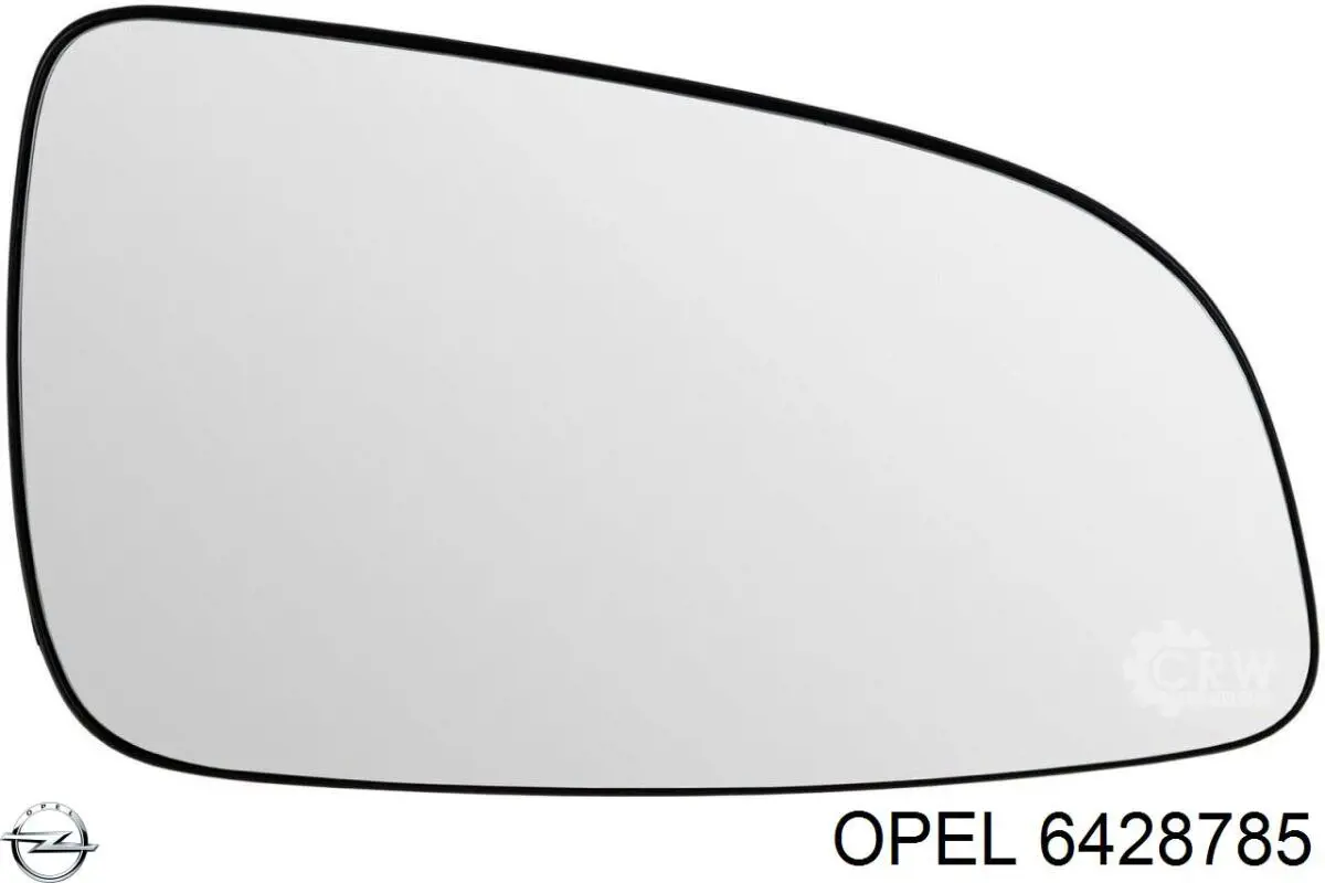 Дзеркальний елемент дзеркала заднього виду, правого 6428785 Opel