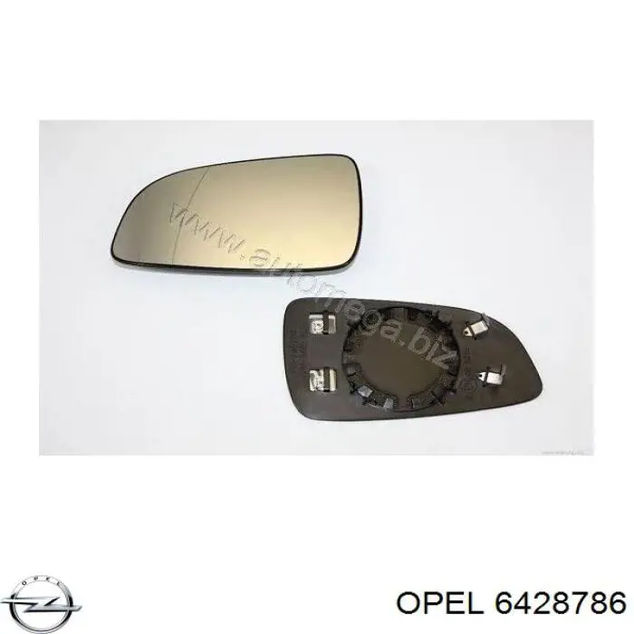 Купити 6428786 Opel Дзеркальний елемент дзеркала заднього виду, лівого