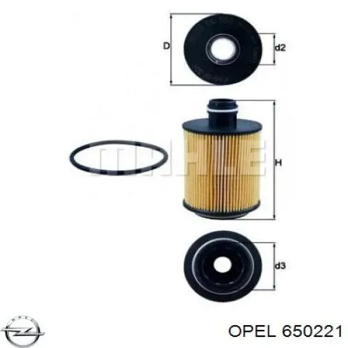 Фільтр масляний Opel 650221